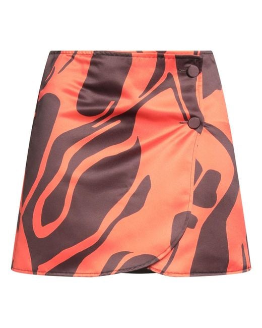 Suoli Red Mini Skirt Polyester