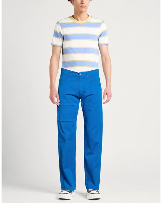 Moschino Blue Couture Pants Cotton for men
