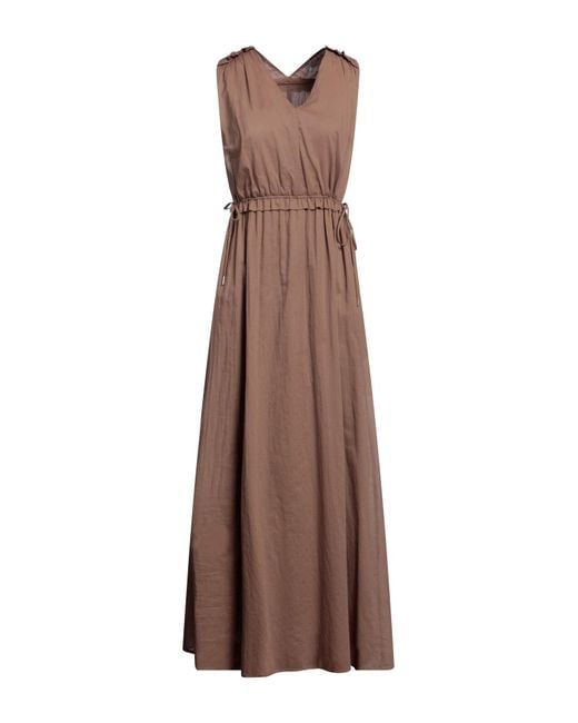Peserico Brown Maxi Dress