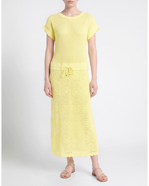 Twinset Yellow Midi Dress