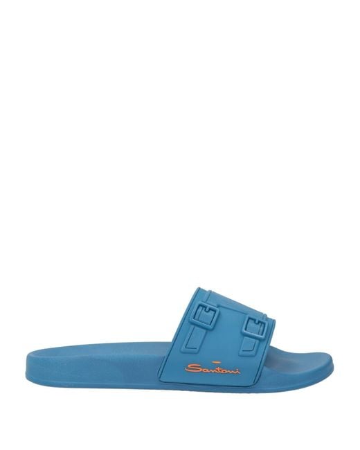 Santoni Blue Sandals for men