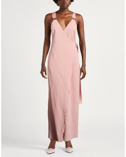 Carla G Pink Maxi Dress Acetate, Viscose, Elastane