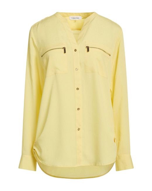 Calvin Klein Yellow Shirt Polyester