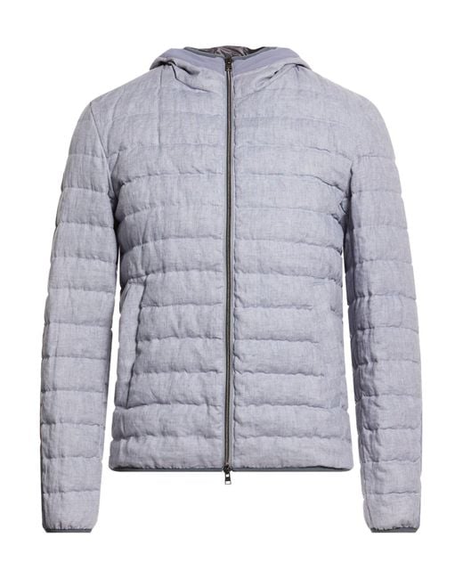 Herno Blue Puffer Linen for men
