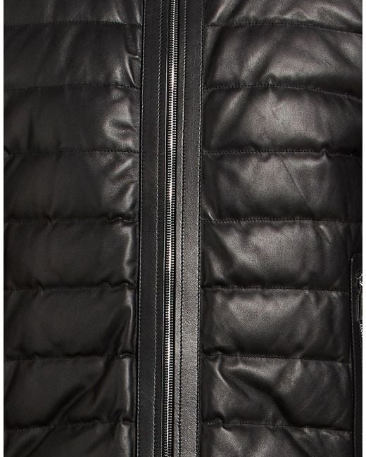 Moorer Black Puffer Leather for men