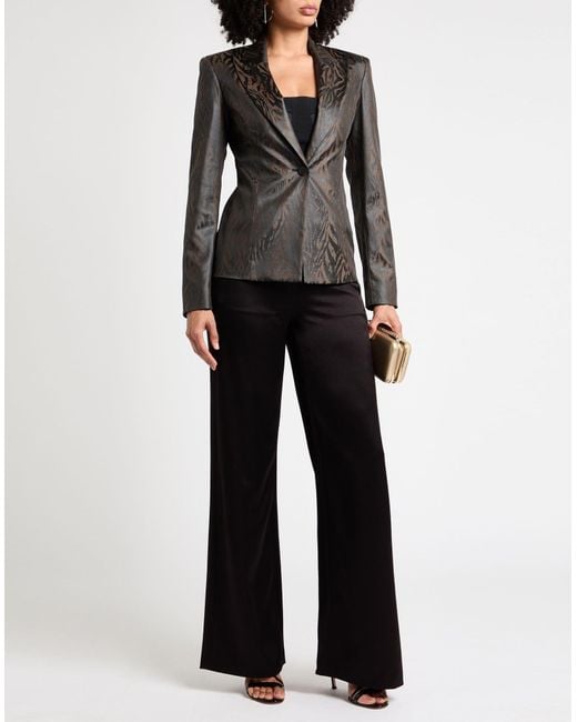 Just Cavalli Black Chocolate Blazer Polyester, Polyamide, Elastane