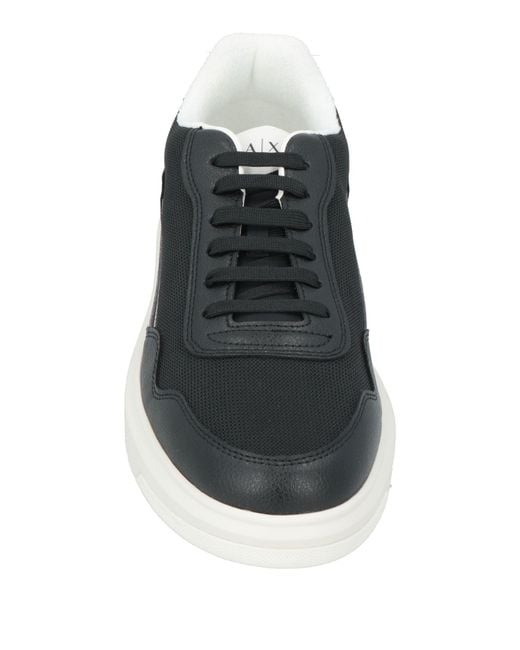 ARMANI EXCHANGE Black Sneakers Polyester, Polyurethane for men