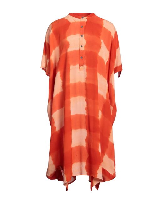 NOUS ANTWERP Orange Midi Dress