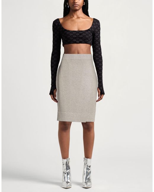 Circus Hotel Gray Midi Skirt
