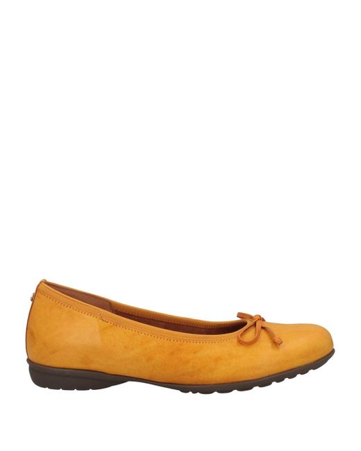 Gabor Orange Ballet Flats Soft Leather