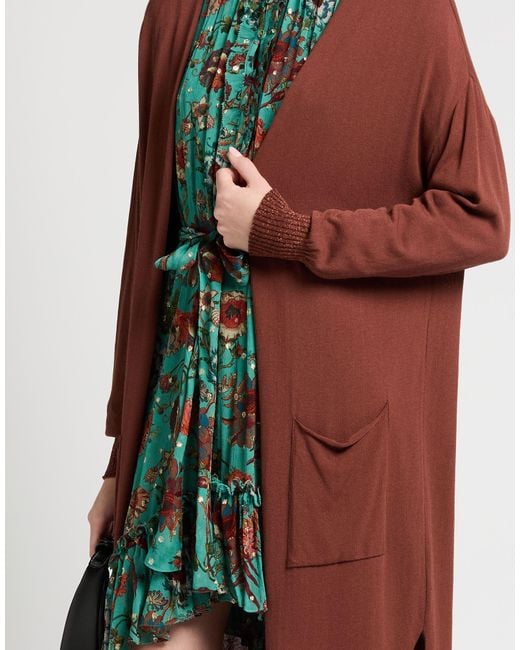 Akep Red Cardigan Viscose, Polyester