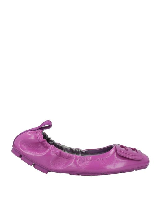 Hogan Purple Ballet Flats