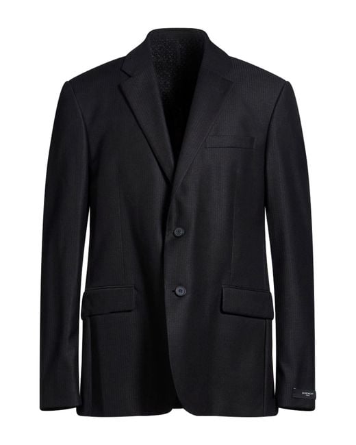 Givenchy Black Blazer Wool, Silk for men