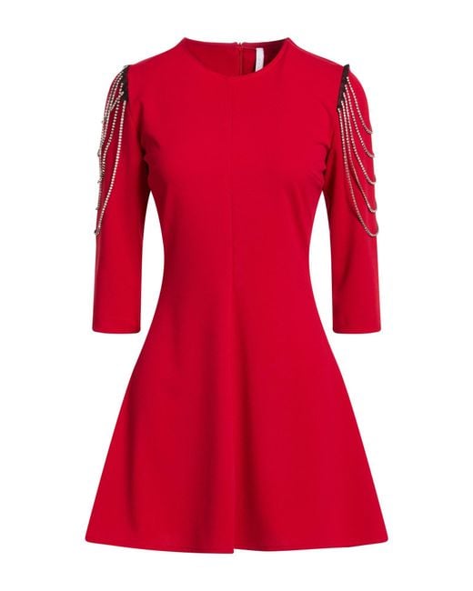 Imperial Red Mini Dress Polyester, Elastane