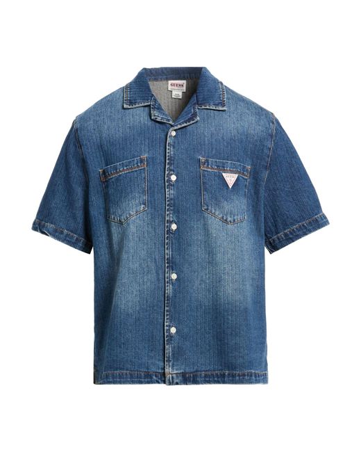 Guess Blue Denim Shirt for men
