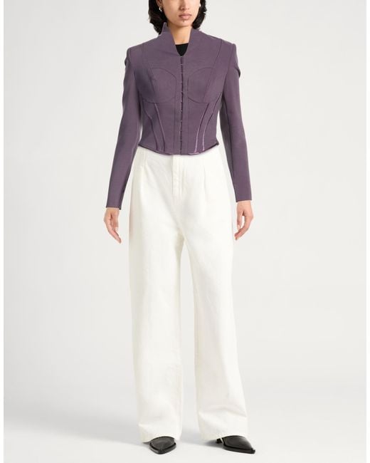 Elisabetta Franchi Purple Jacket Viscose, Cotton, Polyamide, Elastane