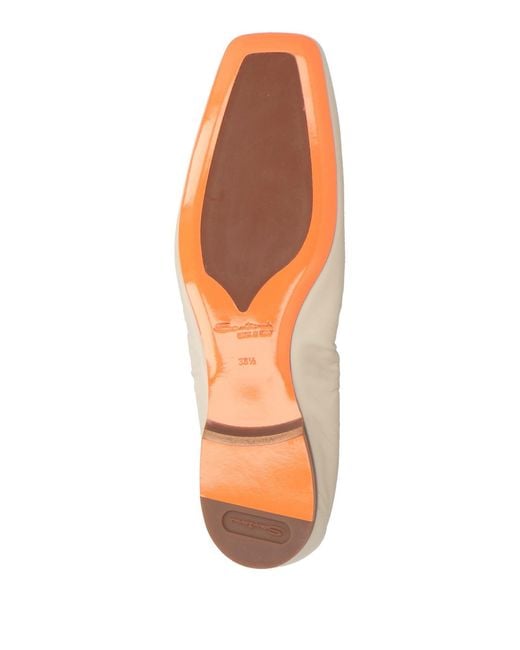 Santoni Natural Ballet Flats