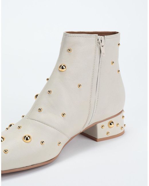 chloe white ankle boots
