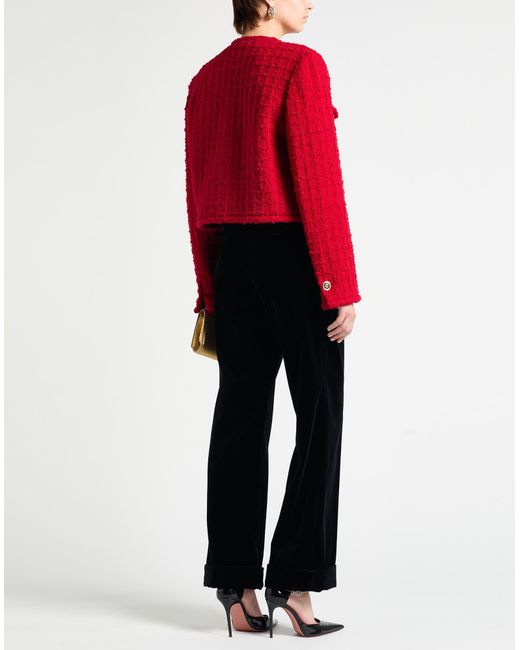 Versace Red Jacket Virgin Wool, Mohair Wool, Polyamide, Acetate, Silk