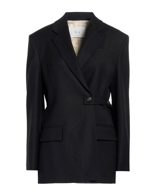 Tela Black Blazer Virgin Wool, Elastane