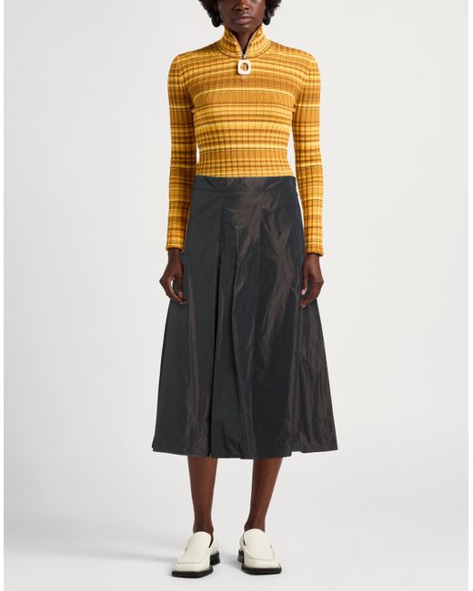 Alpha Studio Gray Midi Skirt Polyester