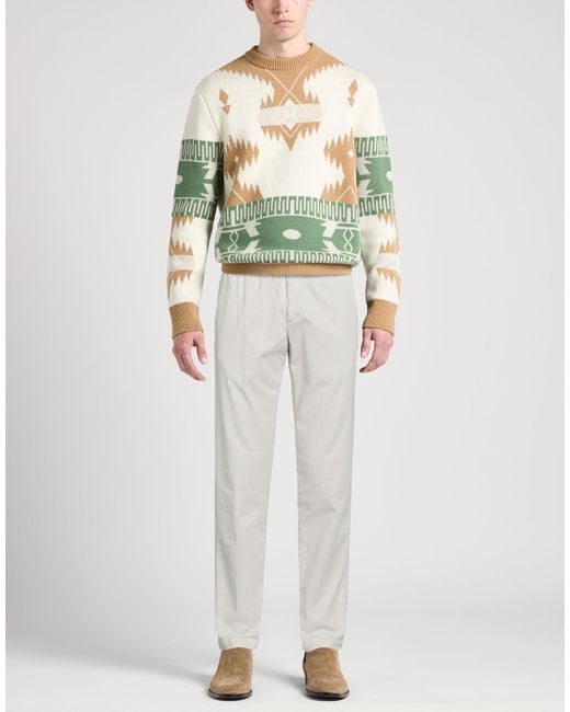 White Sand White Light Pants Cotton, Tencel, Silk, Elastane for men