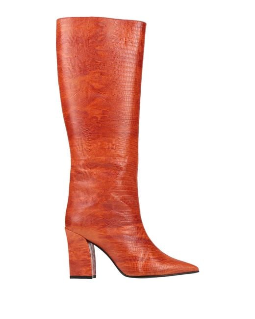 Aldo Castagna Red Boot Soft Leather