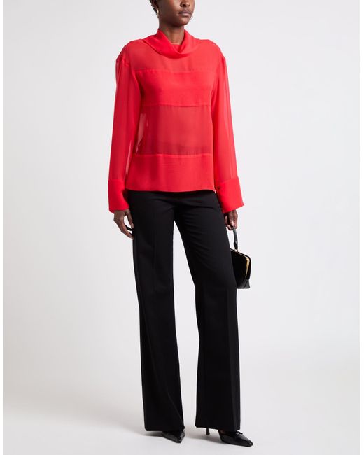 Erika Cavallini Semi Couture Red Top Polyester