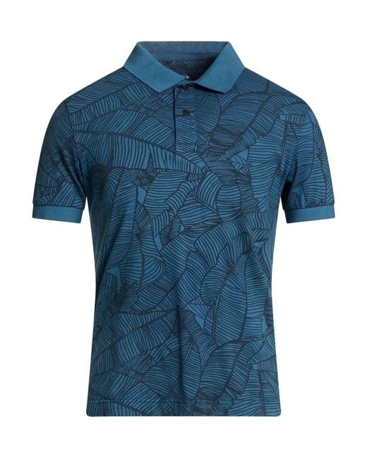 La Martina Blue Polo Shirt for men