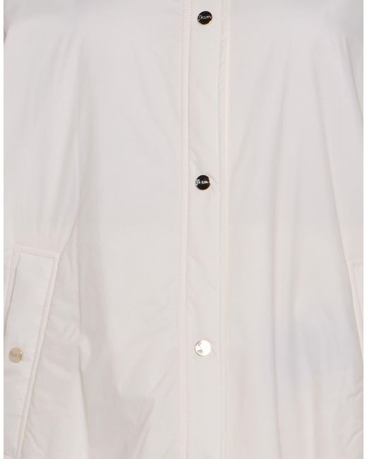 Herno White Cream Jacket Polyamide, Polyurethane