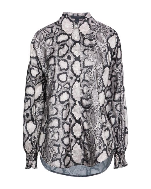 AllSaints Gray Shirt Polyester