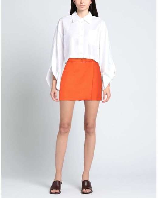 AMI Orange Mini Skirt