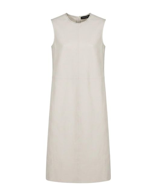 Fabiana Filippi White Midi Dress Viscose, Polyamide, Elastane, Ecobrass