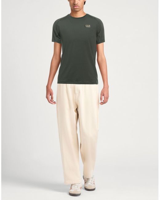 EA7 Green T-Shirt Recycled Polyester, Elastane for men