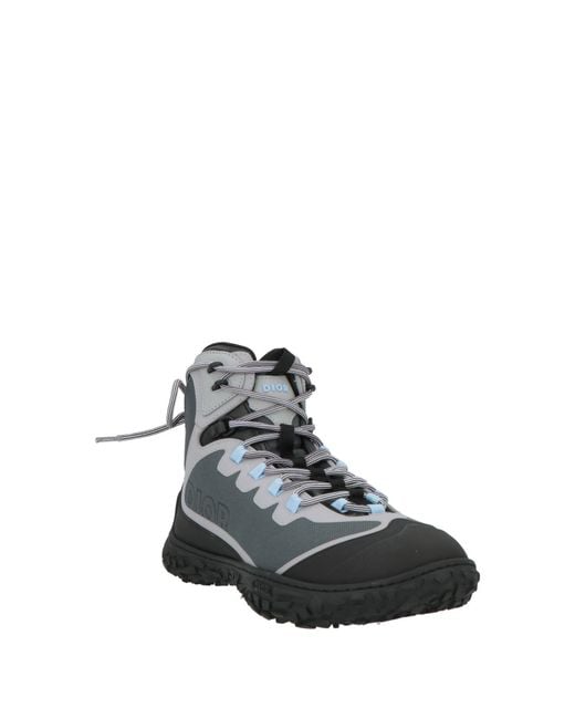 Dior Gray Ankle Boots Synthetic Material, Textile Fibers for men
