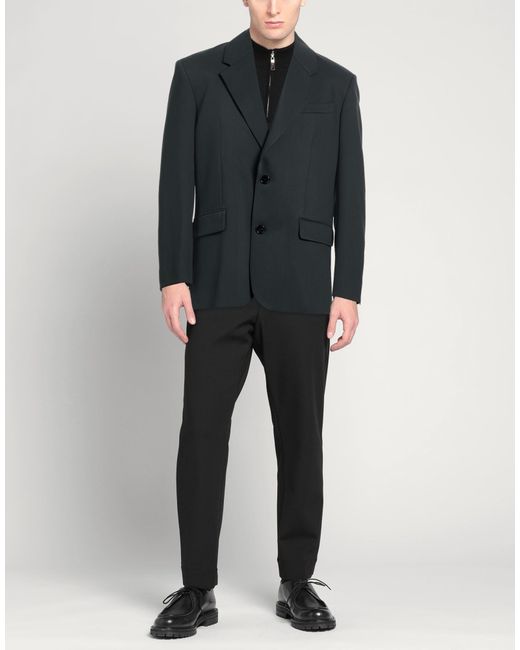 AMI Black Blazer Virgin Wool for men