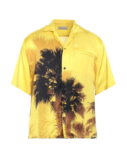 Laneus Yellow Shirt for men