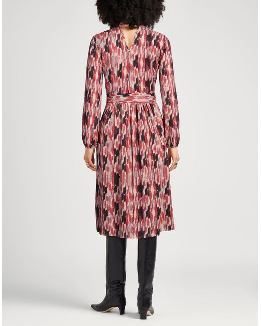 Caractere Red Midi-Kleid