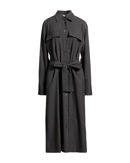 NINA 14.7 Black Midi Dress Polyester, Viscose, Elastane