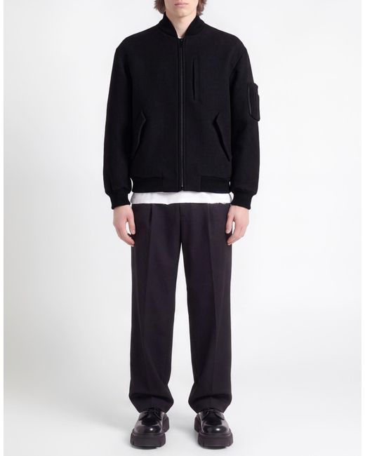 Hevò Black Jacket Polyester, Viscose, Elastane for men