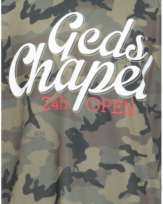 Gcds Gray Military T-Shirt Cotton for men