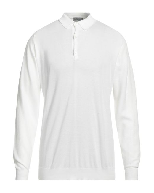 John Smedley White Polo Shirt for men
