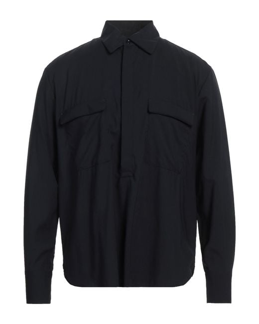 PT Torino Blue Midnight Shirt Virgin Wool for men