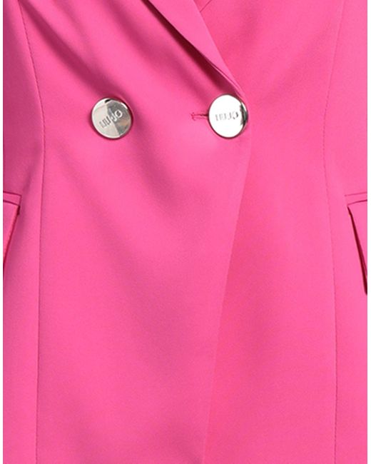 Liu Jo Pink Fuchsia Blazer Viscose, Polyester, Elastane