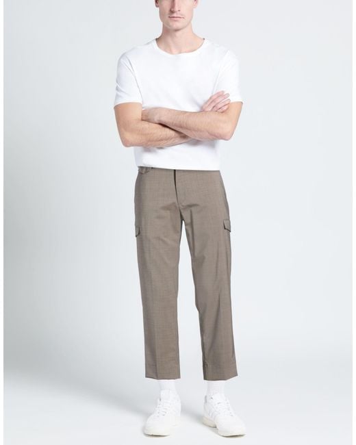 Briglia 1949 Gray Taupe Pants Virgin Wool, Polyester, Elastane for men