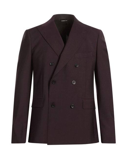 Tonello Red Blazer Virgin Wool, Mohair Wool, Elastane for men