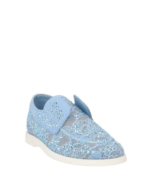 Le Silla Blue Sky Loafers Leather, Textile Fibers