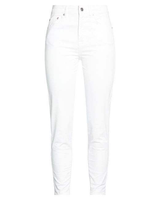Iceberg White Pants Cotton, Elastane
