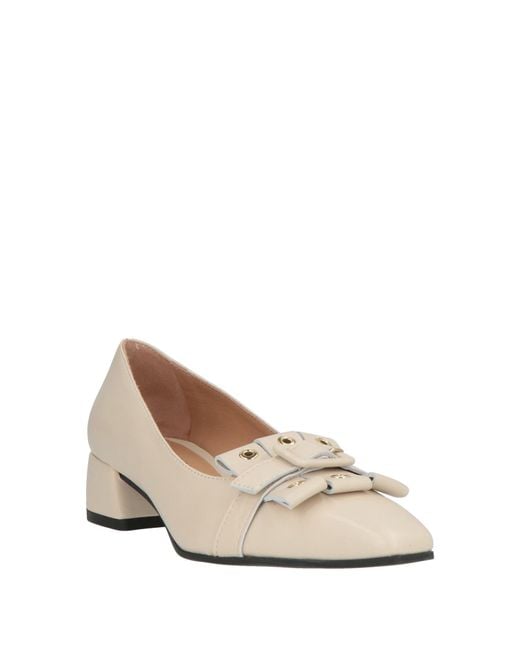 Melluso Natural Ivory Loafers Leather