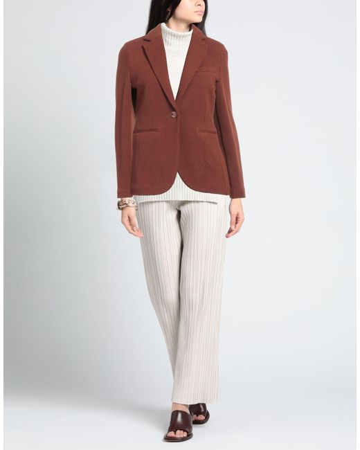 Circolo 1901 Brown Brick Blazer Virgin Wool, Polyamide, Elastane